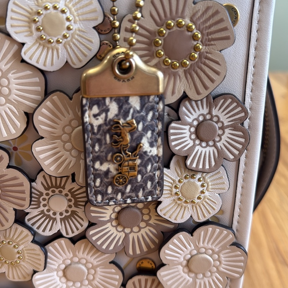 Rogue Bag 25 In Colorblock With Tea Rose And Snakeskin Detail NWT - Picture 7 of 14